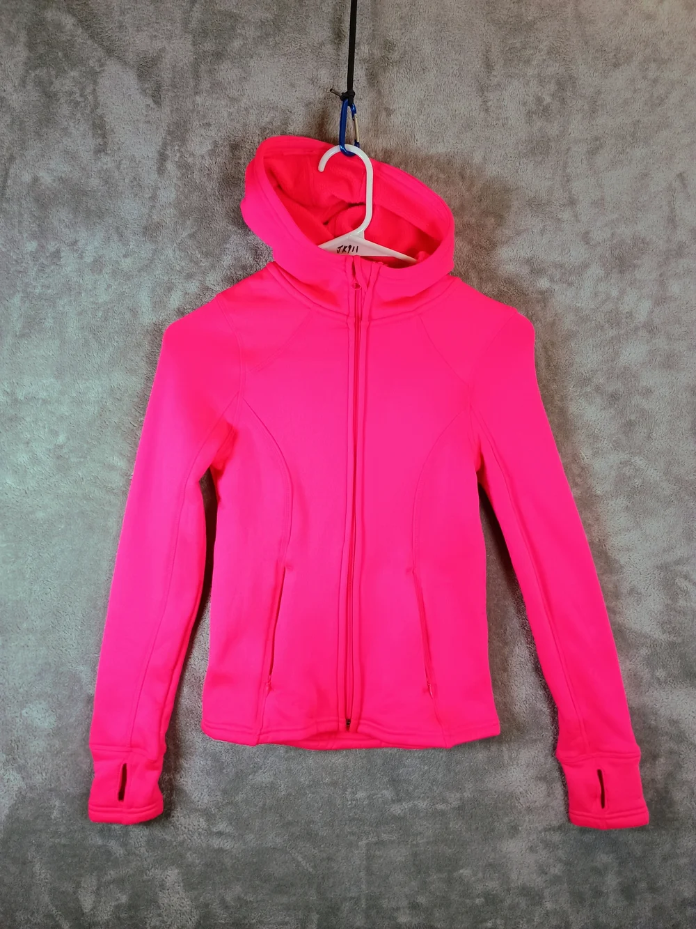 90 Degree By Reflex Neon Pink Kids Hooded Jacket M (10) NWOT